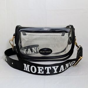 Clear Black Crossbody Bag